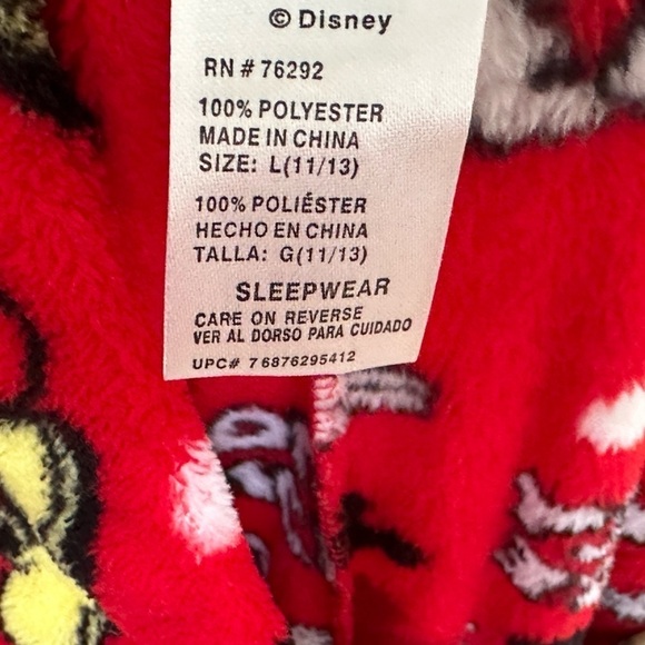 Disney Mickey plush sleep pants, size L NWOT - Picture 6 of 6